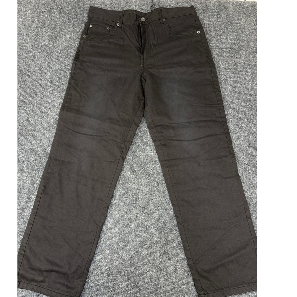 Adventuridge Flannel Lined Pants Mens 36x32 Brown Good Insulated Workwear